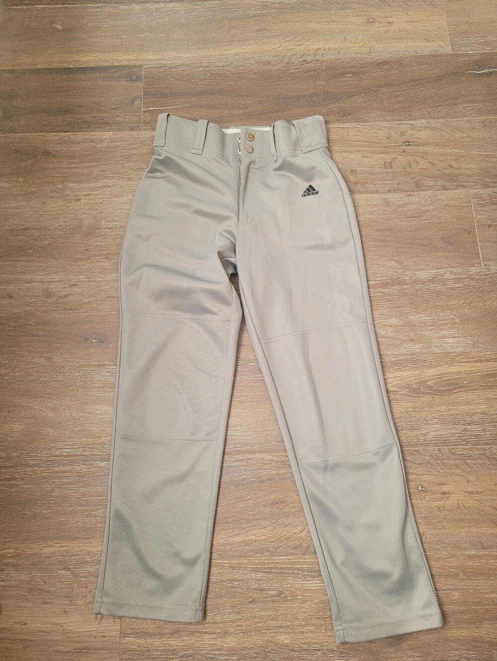 Boys' Gray Adidas Baseball Pants, Size M